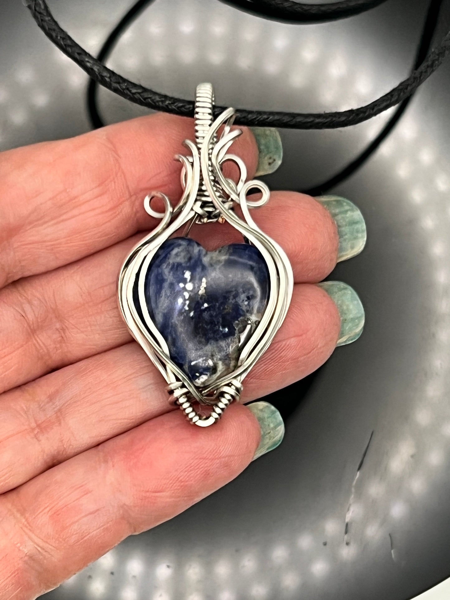 Sodalite Heart Pendant