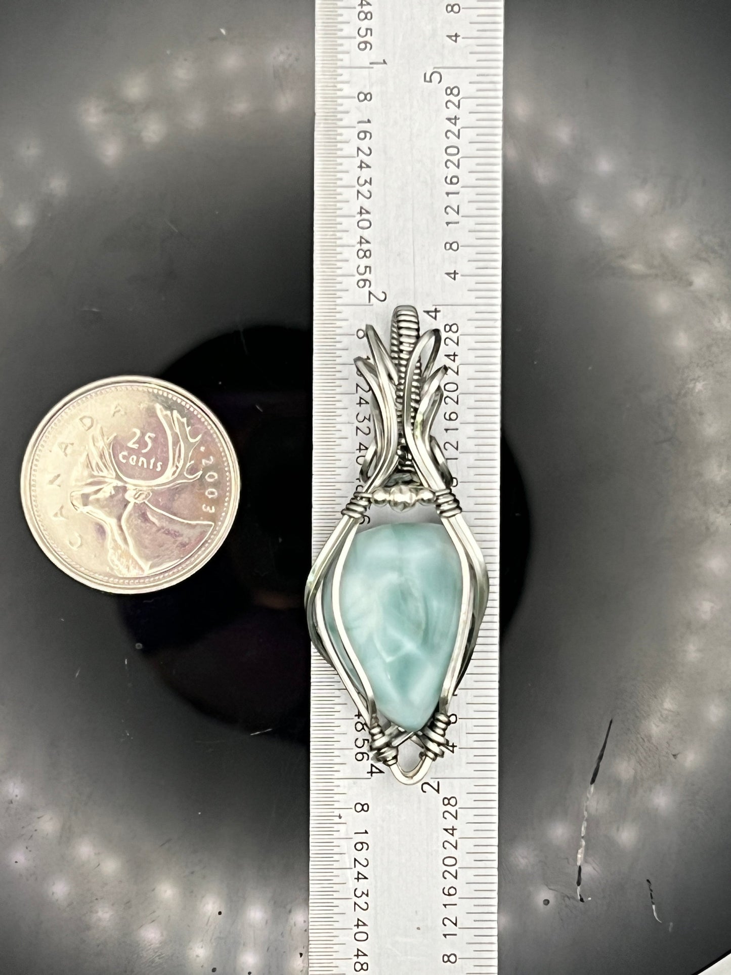 Larimar Titanium Pendant