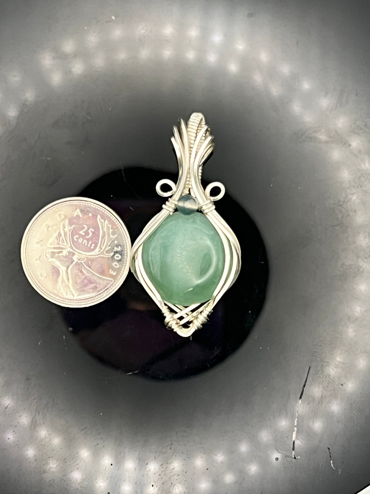 Green Aventurine with Green Moss Agate Pendant