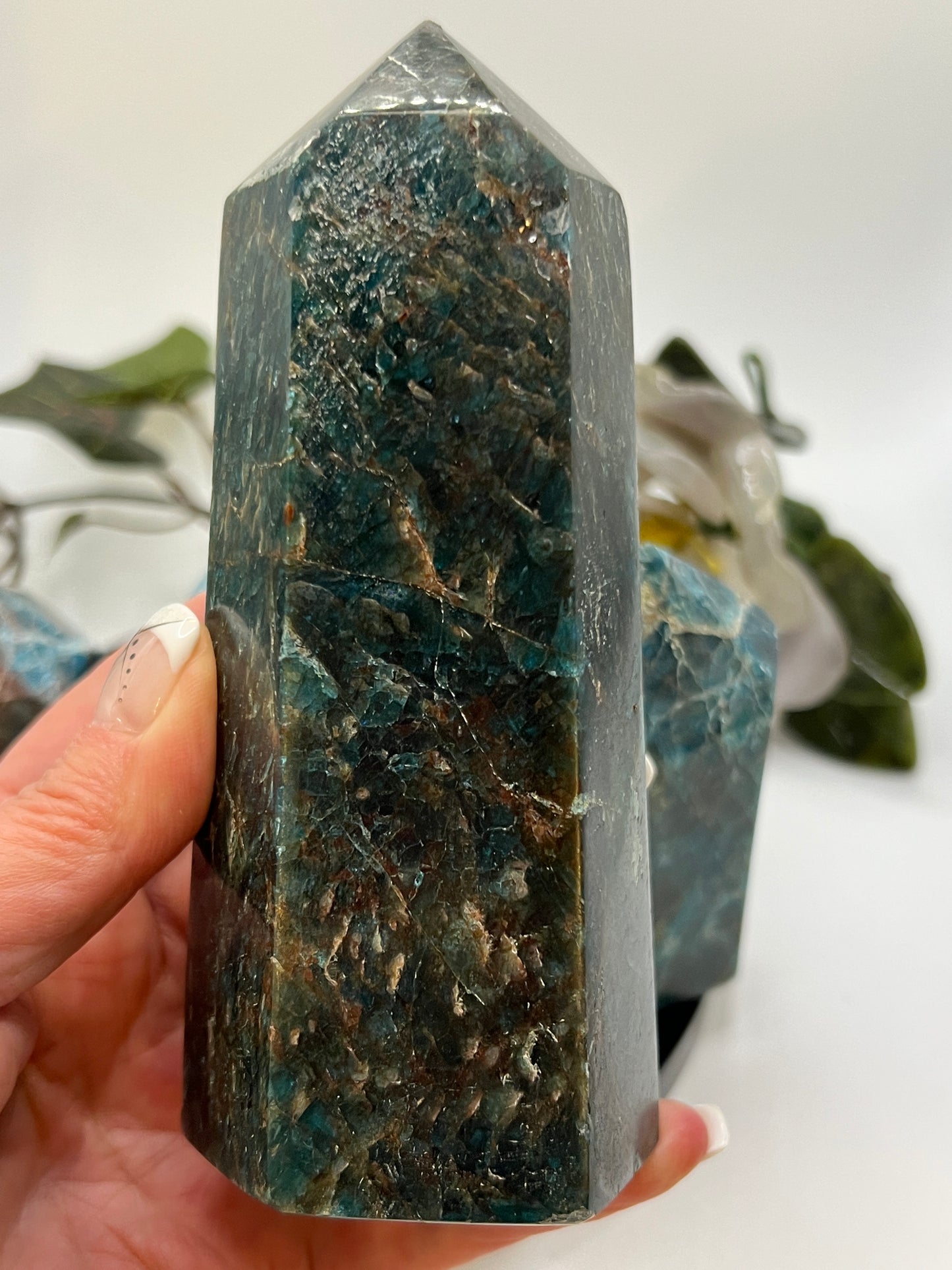 Blue & Green Apatite Tower - 5"